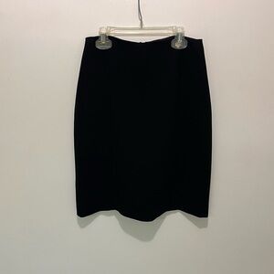 Tristan & Isuet Elegant Black Lined Women's Office or Party Midi Skirt - 2